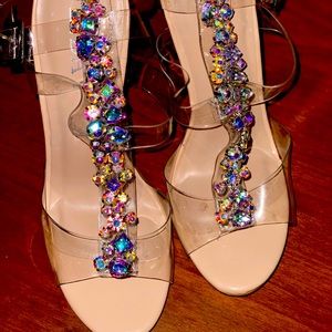 Nude Crystal Heels